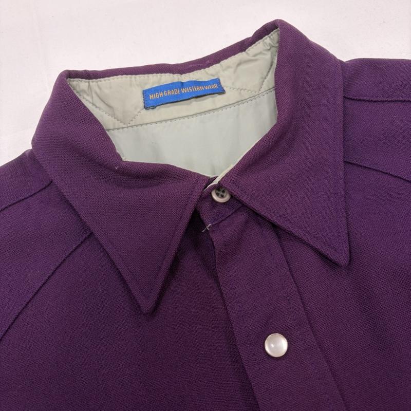 ペンドルトン PENDLETON シャツ、ブラウス 長袖 HIGH GRADE WESTWRN WEAR ヴィンテージ vintage 長袖 ウエスタンシャツ 無地 スナップボタン - 無地 紫 / パープル / purple メンズ USED 古着 中古 50160643