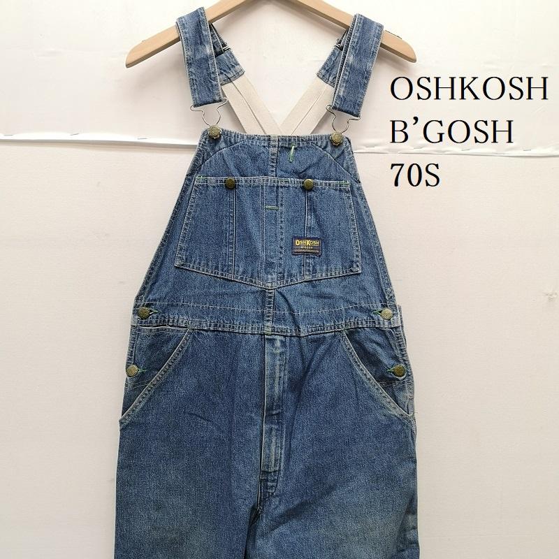 オシュコシュビゴッシュ OSHKOSHB GOSH サロペット・オーバーオール サロペット、オーバーオール 70s 80s USA製 ローバック デニム ワーク オーバーオール 804-1003 W32 L32 L インディゴ / インディゴ / Indigo メンズ USED 古着 中古 50160645