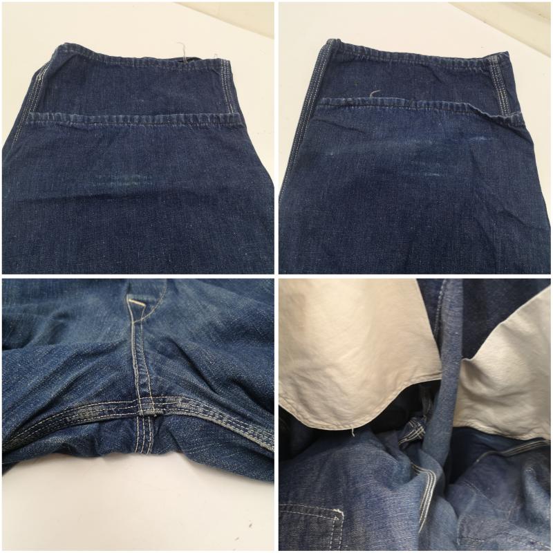 ヴィンテージ VINTAGE サロペット・オーバーオール サロペット、オーバーオール 40s FINCK S デニム オーバーオール ユニオンチケット 浮き出しロゴボタン - インディゴ / インディゴ / Indigo メンズ USED 古着 中古 50160647