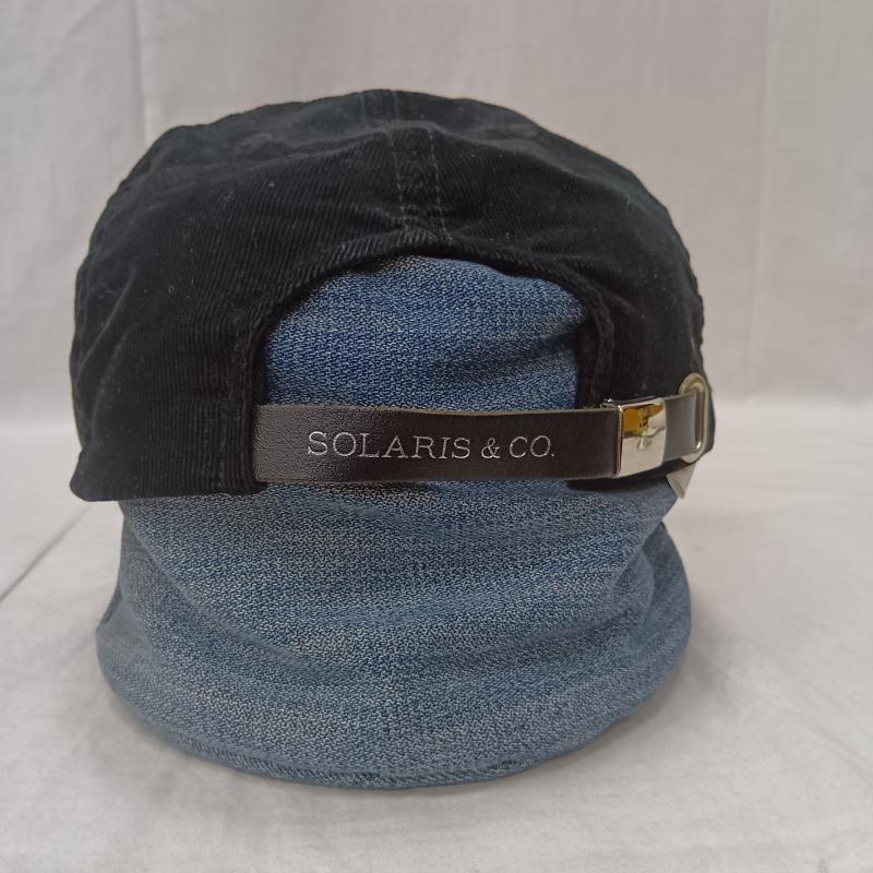 古着 USED 帽子 キャップ SOLARIS&CO. X01010 BALLBOY Corduroy Curved Visor Cap black ロゴ、文字 黒 / ブラック / black メンズ USED 古着 中古 50160650