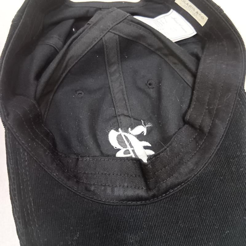 古着 USED 帽子 キャップ SOLARIS&CO. X01010 BALLBOY Corduroy Curved Visor Cap black ロゴ、文字 黒 / ブラック / black メンズ USED 古着 中古 50160650