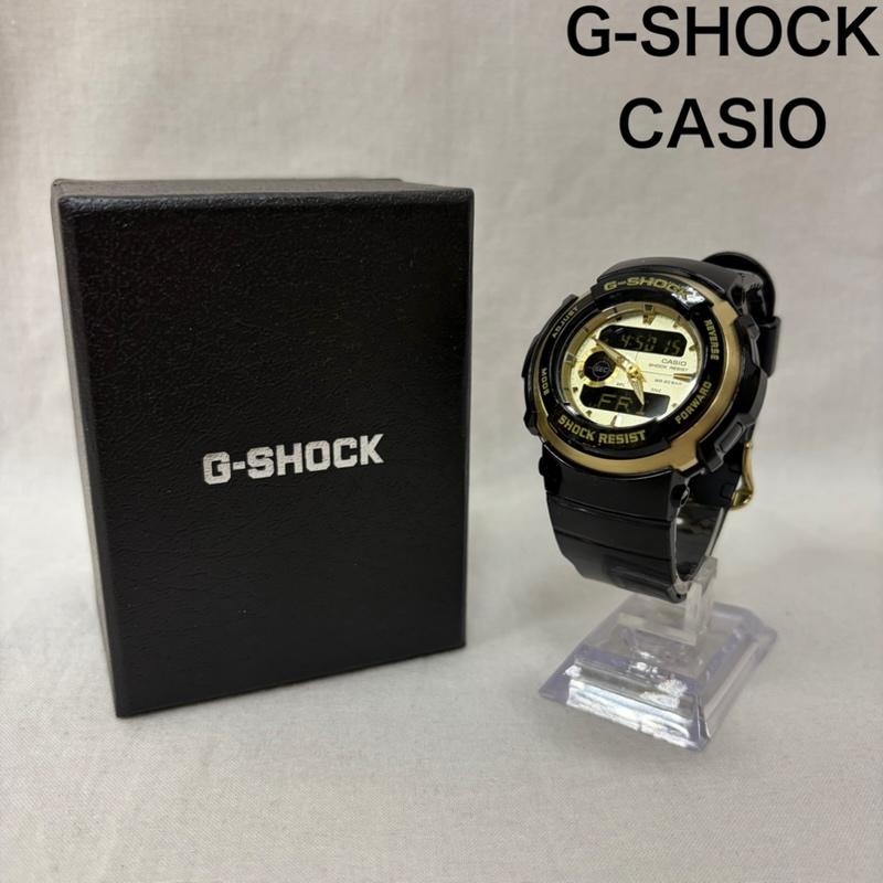 ジーショック G-SHOCK 腕時計 デジタル G-300G アナログデジタル 20気圧防水 ワールドタイム機能 black×gold - 無地 黒 / ブラック / black X 金 / ゴールド / gold color メンズ USED 古着 中古 50160655