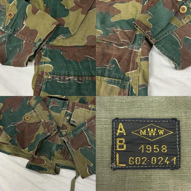 ヴィンテージ VINTAGE ジャケット、上着 ジャンパー、ブルゾン ベルギー軍 50年代 デニソン スモッグ ユーロミリタリー カモフラ 迷彩 ジャケット - カモフラージュ柄・迷彩 メンズ USED 古着 中古 50160658