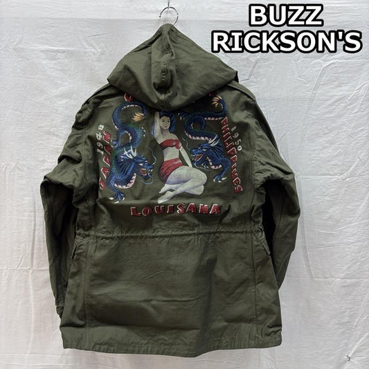 バズリクソンズ Buzz Rickson s ジャケット、上着 ジャンパー、ブルゾン BR15410 BR15723 M-1943 ドラゴン レディー Jack 沖縄 ペイント ミリタリー フィールド ジャケット 38 メンズ USED 古着 中古 50160668