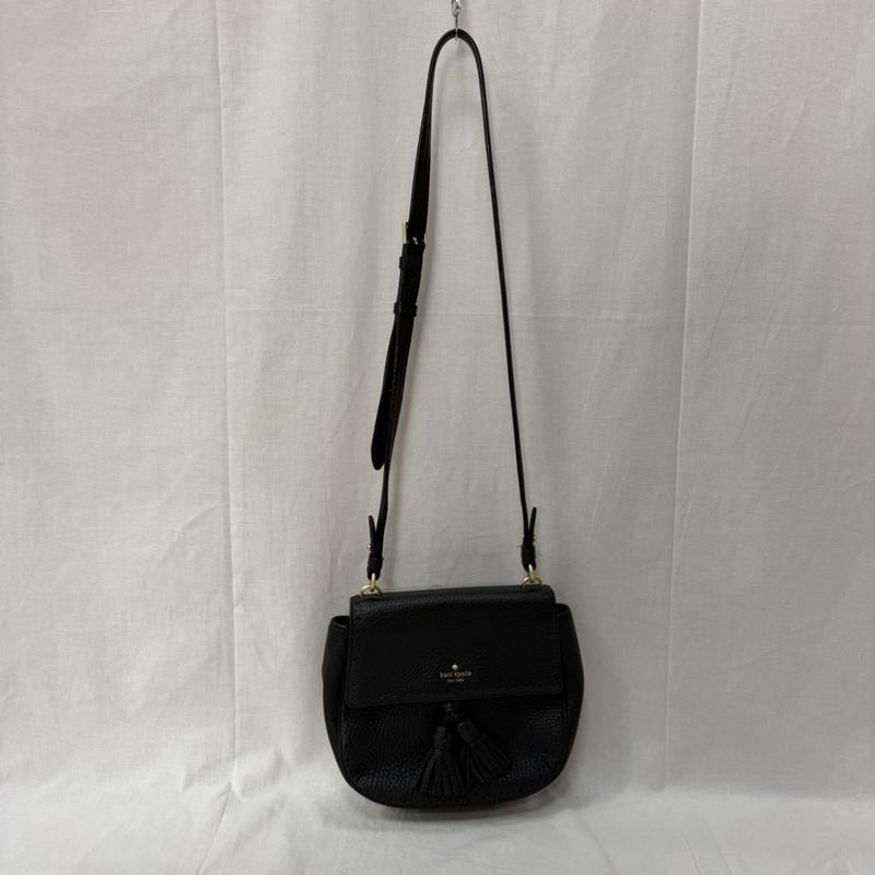 ケイトスペード Kate Spade ショルダーバッグ ショルダーバッグ James Street Shaylee タッセルショルダーバッグ 型押しデザイン black - ロゴ、文字 黒 / ブラック / black レディース USED 古着 中古 50160671