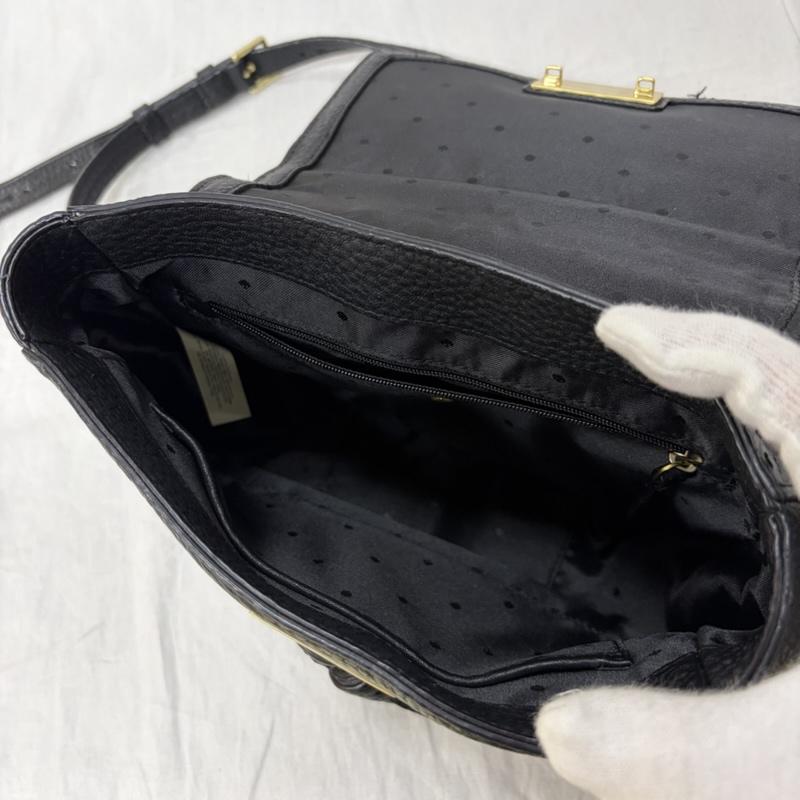ケイトスペード Kate Spade ショルダーバッグ ショルダーバッグ James Street Shaylee タッセルショルダーバッグ 型押しデザイン black - ロゴ、文字 黒 / ブラック / black レディース USED 古着 中古 50160671