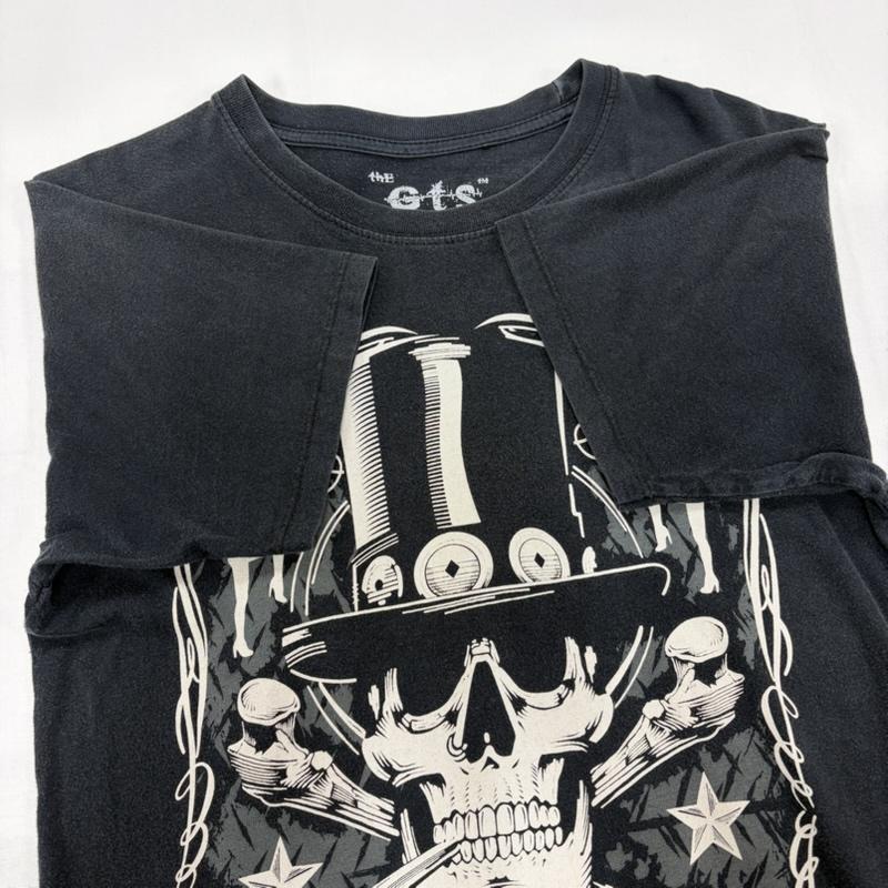 古着 USED Tシャツ 半袖 SLASH BAND バンド 半袖 バンT グラフィック ロゴ プリント ハードロック スカル ロック メタリカ S ロゴ、文字 X プリント 黒 / ブラック / black メンズ USED 古着 中古 50160679