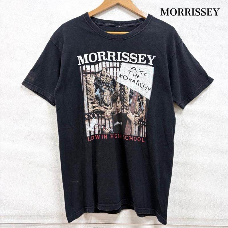 古着 USED Tシャツ 半袖 MORRISSEY 半袖 グラフィック 両面 プリント 2018 ツアーT BAND バンT フォト フェード - ロゴ、文字 X プリント 黒 / ブラック / black X 白 / ホワイト / white X 赤 / レッド / red メンズ USED 古着 中古 50160684