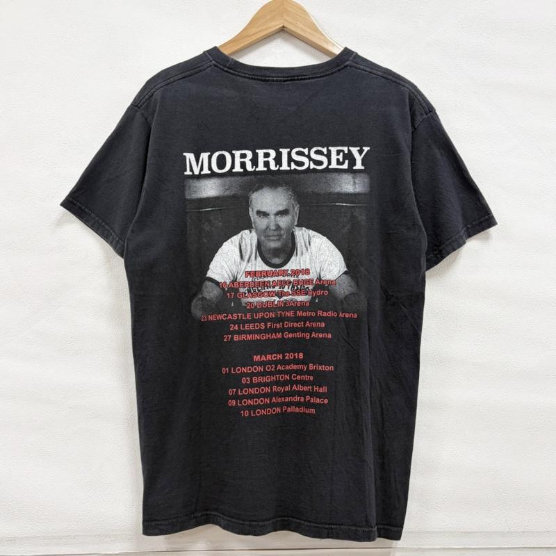 古着 USED Tシャツ 半袖 MORRISSEY 半袖 グラフィック 両面 プリント 2018 ツアーT BAND バンT フォト フェード - ロゴ、文字 X プリント 黒 / ブラック / black X 白 / ホワイト / white X 赤 / レッド / red メンズ USED 古着 中古 50160684