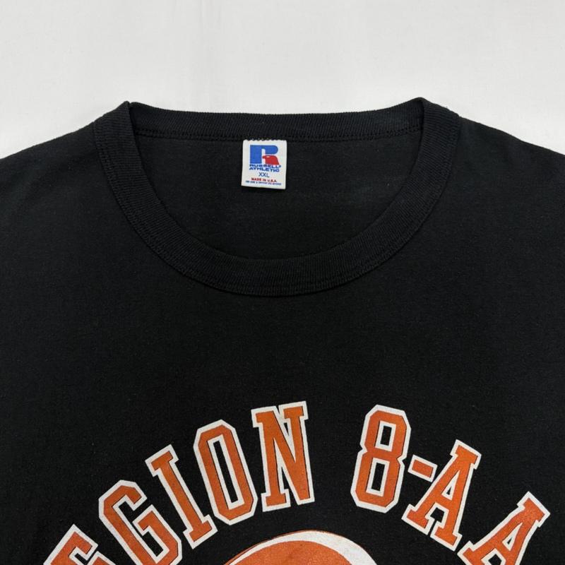 ラッセル RUSSELL Tシャツ 半袖 1989 フットボール チャンピオンシップ 半袖 Tシャツ グラフィック ロゴ プリント USA製 XXL ロゴ、文字 X プリント 黒 / ブラック / black X 橙 / オレンジ / orange メンズ USED 古着 中古 50160685