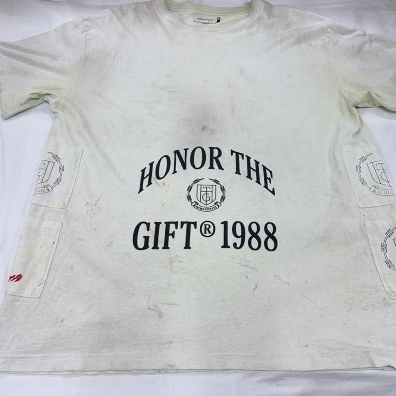 ＵＳフルギ US古着 Tシャツ 半袖 HONOR THE GIFT 半袖 グラフィック ロゴ プリント Tシャツ フェード USA製 XL ロゴ、文字 X プリント メンズ USED 古着 中古 50160697