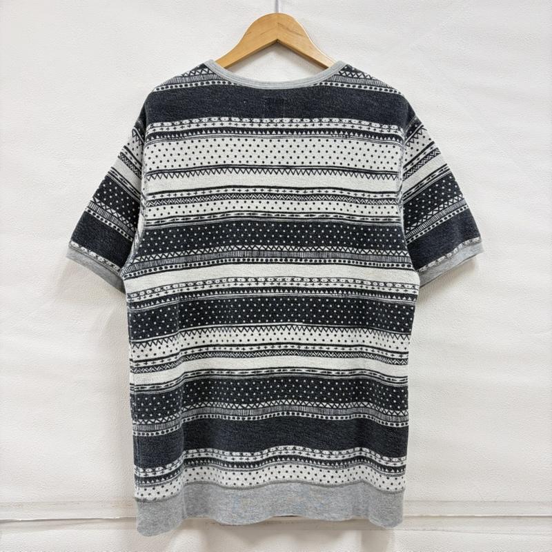 ステューシー STUSSY トレーナー 半袖 半袖 スウェット トレーナー 幾何学模様 総柄 ロゴ M 総柄 X 幾何柄 X ロゴ、文字 灰 / グレー / gray X 紺 / ネイビー / navy メンズ USED 古着 中古 50160704