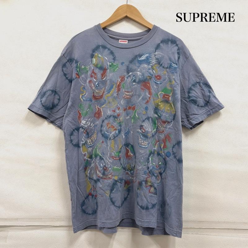 シュプリーム Supreme Tシャツ 半袖 2019AW Clowns Tee 半袖 ピエロ プリント Tシャツ ブリーチ加工 ロゴ M プリント X 総柄 X ロゴ、文字 マルチカラー / マルチカラー / multicolor メンズ USED 古着 中古 50160707