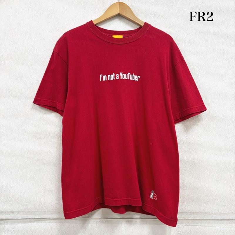 エフアールツー FR2 Tシャツ 半袖 YouTuber ユーチューバー 半袖 ロゴ プリント Tシャツ L ロゴ、文字 X プリント 赤 / レッド / red X 白 / ホワイト / white メンズ USED 古着 中古 50160709