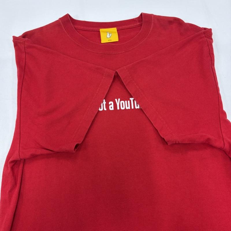 エフアールツー FR2 Tシャツ 半袖 YouTuber ユーチューバー 半袖 ロゴ プリント Tシャツ L ロゴ、文字 X プリント 赤 / レッド / red X 白 / ホワイト / white メンズ USED 古着 中古 50160709