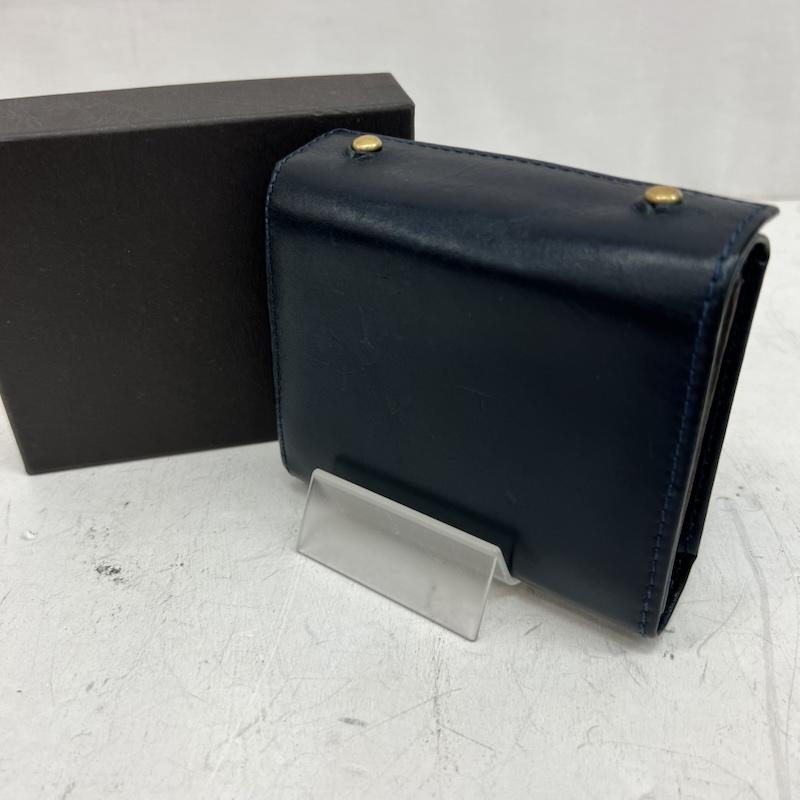 エムピウ m+ 財布 コンパクト財布 エムピウ ミッレフォッリエII P25 折り財布 - 紺 / ネイビー / navy メンズ USED 古着 中古 50160713
