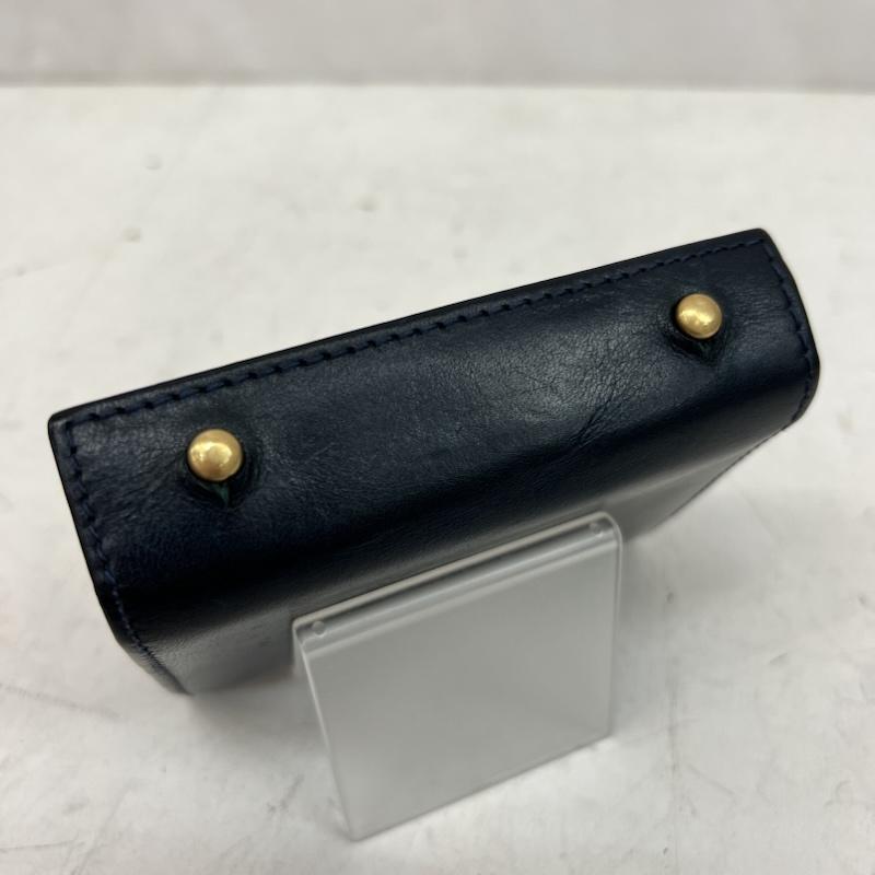 エムピウ m+ 財布 コンパクト財布 エムピウ ミッレフォッリエII P25 折り財布 - 紺 / ネイビー / navy メンズ USED 古着 中古 50160713