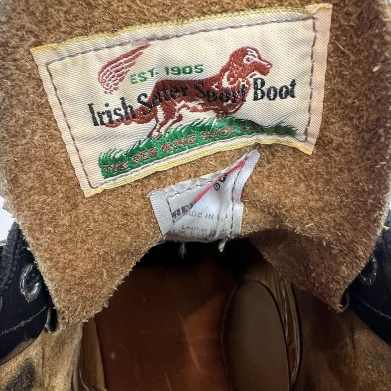 レッドウィング RED WING ブーツ 一般 9870 アイリッシュセッター ワークブーツ 茶芯 クローンダイン 復刻犬タグ US：10 黒 / ブラック / black メンズ USED 古着 中古 50160715