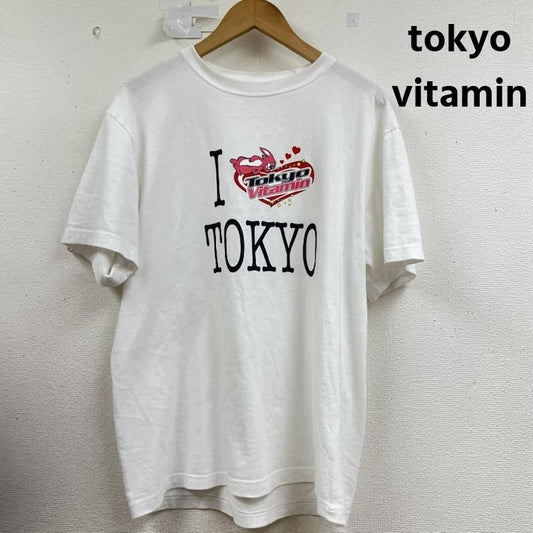 古着 USED Tシャツ 半袖 tokyo vitamin トーキョービタミン I LOVE TOKYO TEE Tシャツ L ロゴ、文字 白 / ホワイト / white メンズ USED 古着 中古 50160728