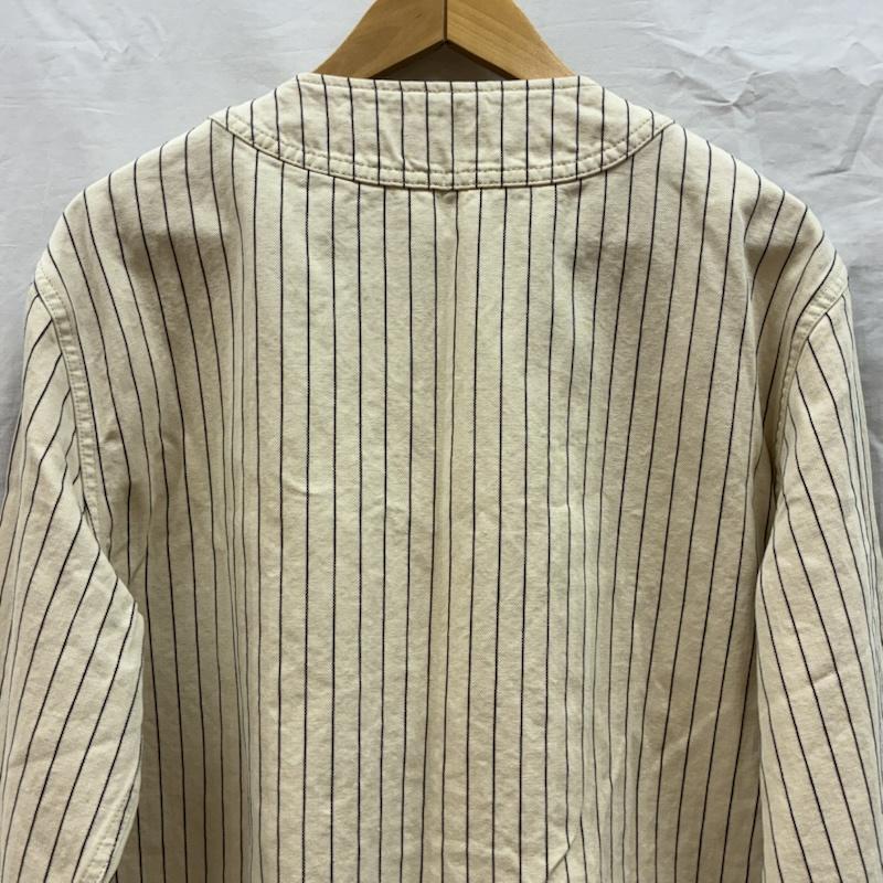 ゴーヘンプ GOHEMP ジャケット、上着 ジャンパー、ブルゾン ストライプ ノーカラー カバーオール エンジニア ワーク ジャケット 3 メンズ USED 古着 中古 50160730