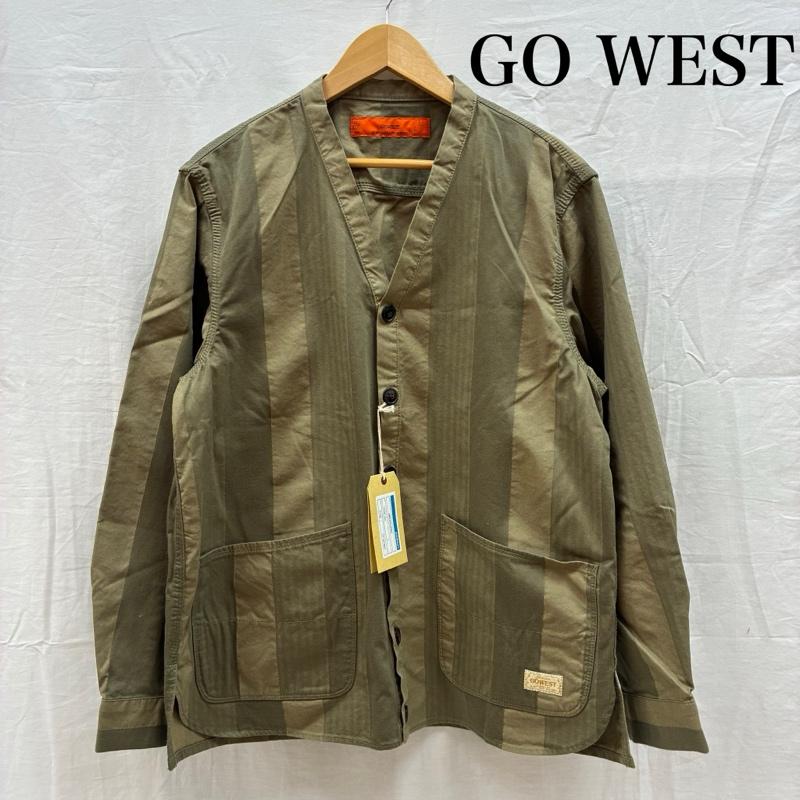 ゴーウエスト GOWEST ジャケット、上着 ジャンパー、ブルゾン マルチ ドビー ストライプ コンフォート カーディガン GWS3059MSC L メンズ USED 古着 中古 50160731