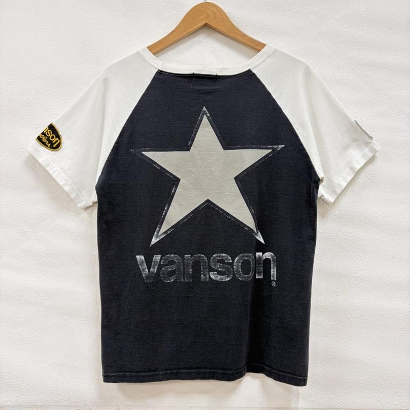 ヴァンソン VANSON Tシャツ 半袖 半袖 ラグラン Tシャツ ロゴ 刺繍 ワッペン パッチ バックプリント フェード M ロゴ、文字 X 刺繍 X プリント 黒 / ブラック / black X 白 / ホワイト / white X 黄 / イエロー / yellow X 灰 / グレー / gray メンズ USED 古着 中古 50160732