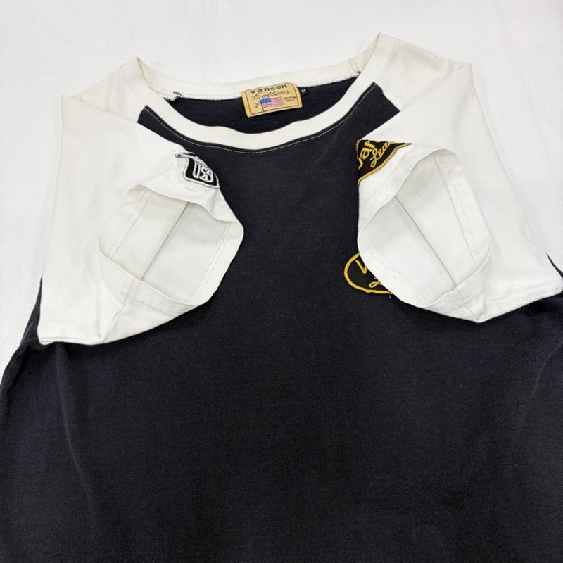 ヴァンソン VANSON Tシャツ 半袖 半袖 ラグラン Tシャツ ロゴ 刺繍 ワッペン パッチ バックプリント フェード M ロゴ、文字 X 刺繍 X プリント 黒 / ブラック / black X 白 / ホワイト / white X 黄 / イエロー / yellow X 灰 / グレー / gray メンズ USED 古着 中古 50160732