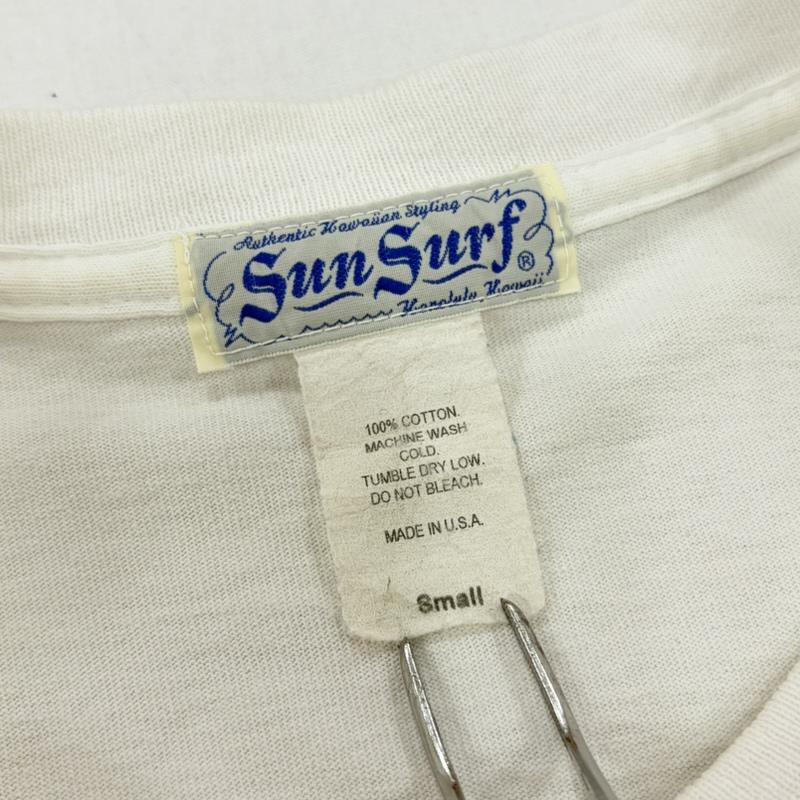 サンサーフ SUN SURF Tシャツ 半袖 GINZA 半袖 バックプリント Tシャツ ロゴ プリント ハワイ アロハ S ロゴ、文字 X プリント 白 / ホワイト / white X 紺 / ネイビー / navy X 青 / ブルー / blue X 赤 / レッド / red メンズ USED 古着 中古 50160734