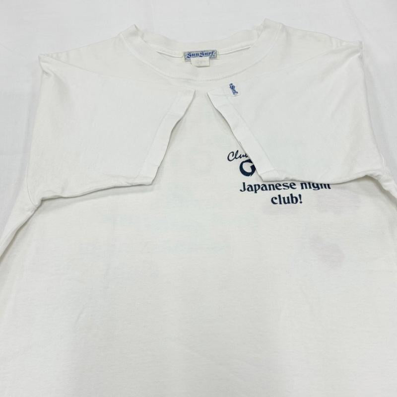 サンサーフ SUN SURF Tシャツ 半袖 GINZA 半袖 バックプリント Tシャツ ロゴ プリント ハワイ アロハ S ロゴ、文字 X プリント 白 / ホワイト / white X 紺 / ネイビー / navy X 青 / ブルー / blue X 赤 / レッド / red メンズ USED 古着 中古 50160734