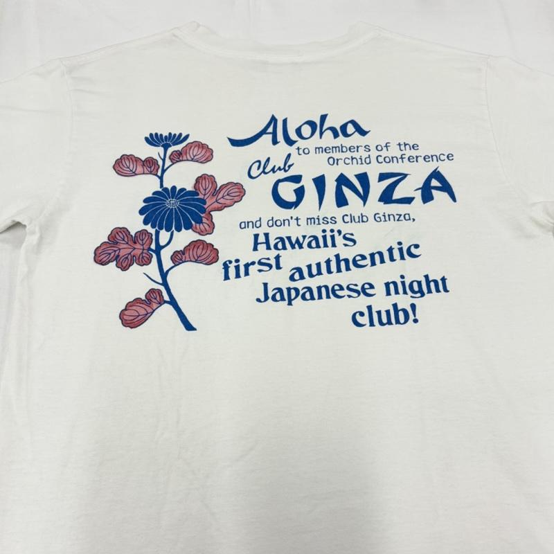 サンサーフ SUN SURF Tシャツ 半袖 GINZA 半袖 バックプリント Tシャツ ロゴ プリント ハワイ アロハ S ロゴ、文字 X プリント 白 / ホワイト / white X 紺 / ネイビー / navy X 青 / ブルー / blue X 赤 / レッド / red メンズ USED 古着 中古 50160734