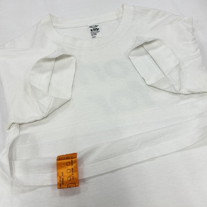 チャレンジャー CHALLENGER Tシャツ 半袖 Dickies ディッキーズ コラボ 半袖 ロゴ プリント Tシャツ S ロゴ、文字 X プリント 白 / ホワイト / white X 黒 / ブラック / black X 橙 / オレンジ / orange メンズ USED 古着 中古 50160737