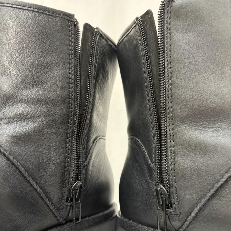 アグ UGG ブーツ ショートブーツ CITYFUNC MID 厚底 プラットフォーム ブーツ black US7.5/24.5cm US：7.5 ロゴ、文字 黒 / ブラック / black レディース USED 古着 中古 50160739
