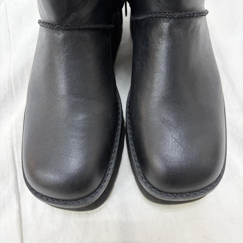 アグ UGG ブーツ ショートブーツ CITYFUNC MID 厚底 プラットフォーム ブーツ black US7.5/24.5cm US：7.5 ロゴ、文字 黒 / ブラック / black レディース USED 古着 中古 50160739