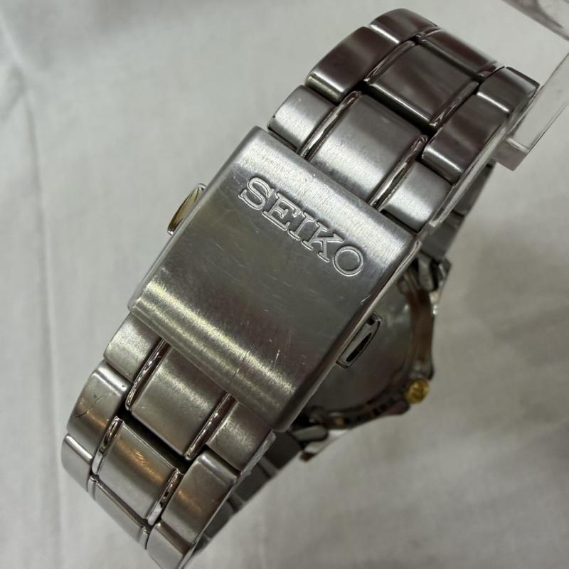 セイコー SEIKO 腕時計 アナログ（クォーツ式） v147-0ah0 ソーラー腕時計 シルバー 10BAR - 銀 / シルバー / silver color メンズ USED 古着 中古 50160746