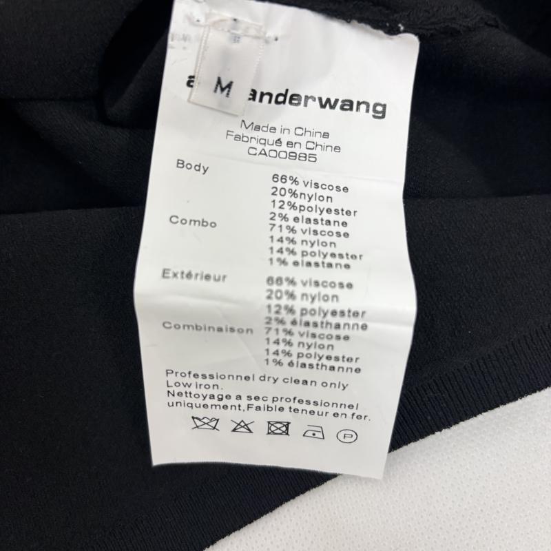 アレキサンダーワン ALEXANDER WANG カットソー 半袖 ロゴ トリム 半袖 ニット トップス ロゴジャガードTシャツ M 黒 / ブラック / black レディース USED 古着 中古 50160753