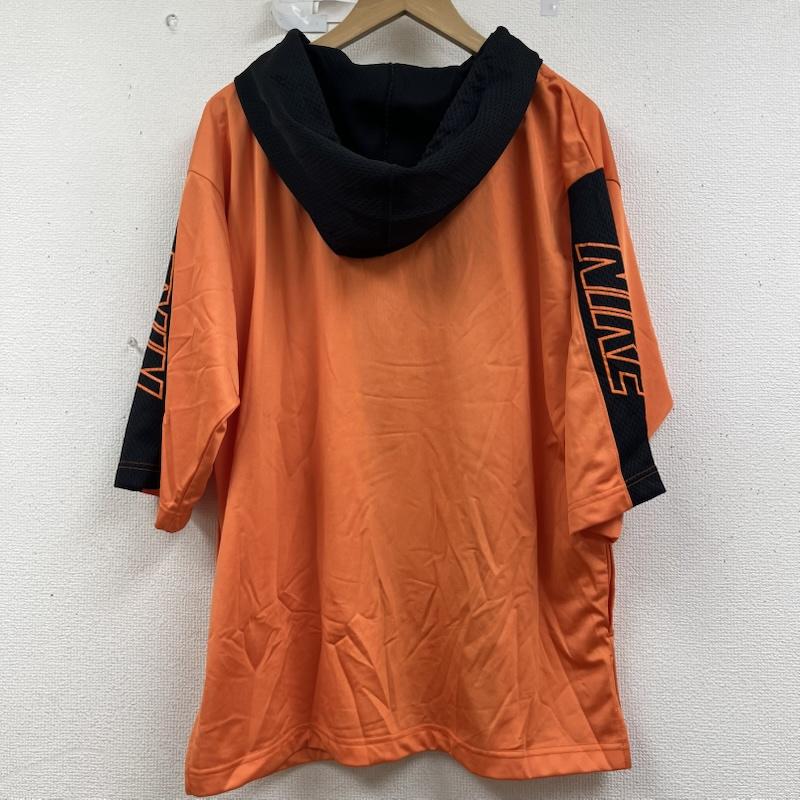 ナイキ NIKE パーカー 七分袖 ゲーム シャツ パーカー スウッシュロゴ 刺繍 ツートンカラー フーディー M ロゴ、文字 橙 / オレンジ / orange メンズ USED 古着 中古 50160759