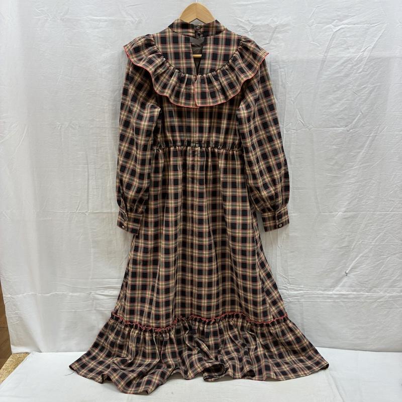 古着 USED ワンピース ロングスカート Dear Sisterhood ディアシスターフッド フリル チェック ワンピース FREE レディース USED 古着 中古 50160764