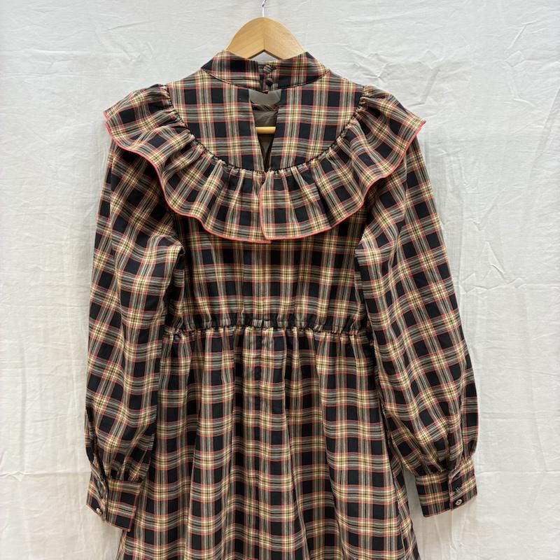 古着 USED ワンピース ロングスカート Dear Sisterhood ディアシスターフッド フリル チェック ワンピース FREE レディース USED 古着 中古 50160764