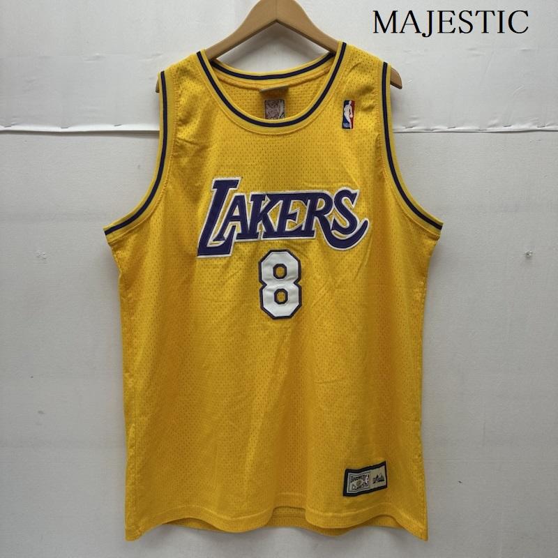 マジェスティック MAJESTIC タンクトップ タンクトップ HARDWOOD CLASSICS NBA LAKERS KOBE BRYANT コービー ブライアント ユニフォーム - 黄 / イエロー / yellow メンズ USED 古着 中古 50160765