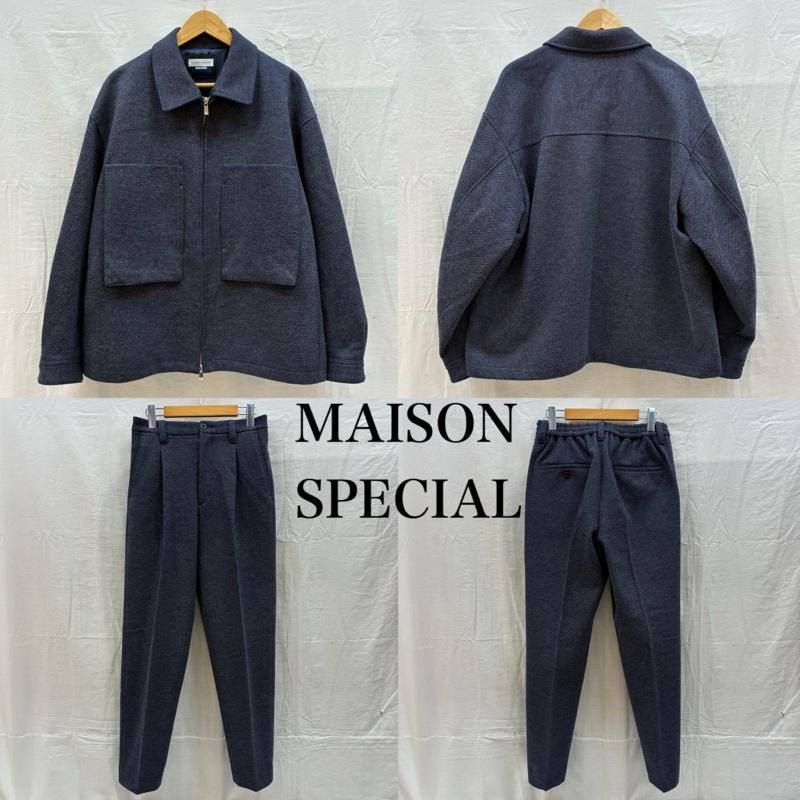 メゾンスペシャル MAISON SPECIAL ジャケット、上着 ジャンパー、ブルゾン メルトン ライク エアリー プライム ジャケット イージー スラックス パンツ セットアップ 11202211202 1 メンズ USED 古着 中古 50160771