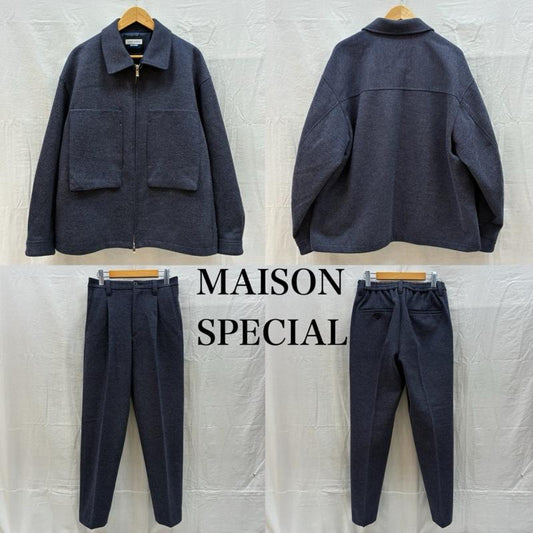 メゾンスペシャル MAISON SPECIAL ジャケット、上着 ジャンパー、ブルゾン メルトン ライク エアリー プライム ジャケット イージー スラックス パンツ セットアップ 11202211202 1 メンズ USED 古着 中古 50160771