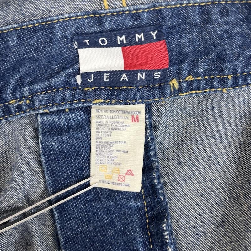 トミーヒルフィガー TOMMY HILFIGER サロペット・オーバーオール サロペット、オーバーオール デニム オーバーオール フラッグ パッチ フロント ロゴ M ロゴ、文字 インディゴ / インディゴ / Indigo メンズ USED 古着 中古 50160773