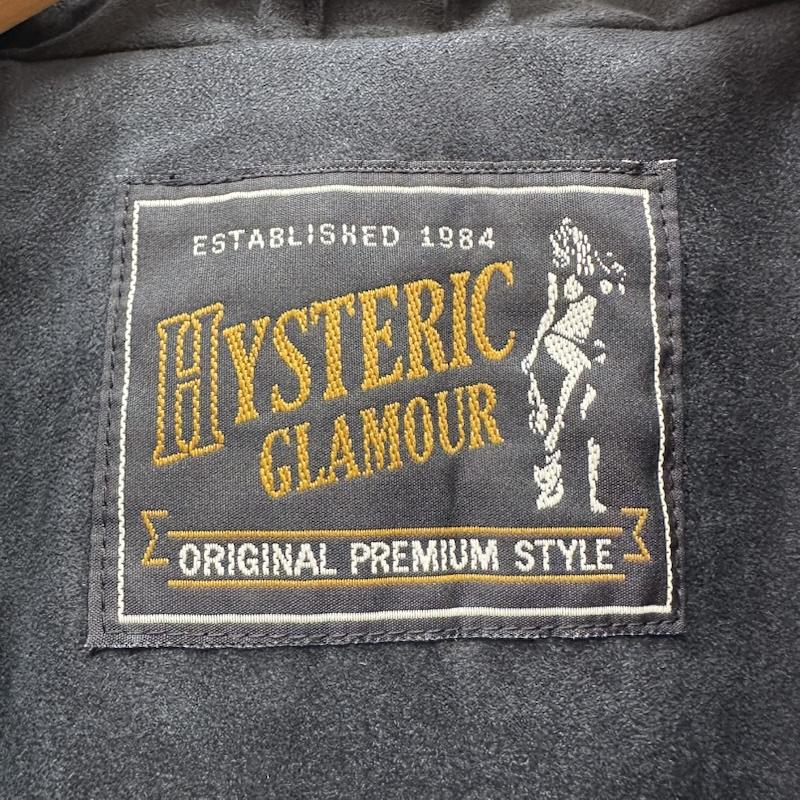 ヒステリックグラマー HYSTERIC GLAMOUR ジャケット、上着 ジャンパー、ブルゾン ピークドラペル ビッグ ジャケット スエード テーラード 01183AB10 FREE 黒 / ブラック / black メンズ USED 古着 中古 50160776