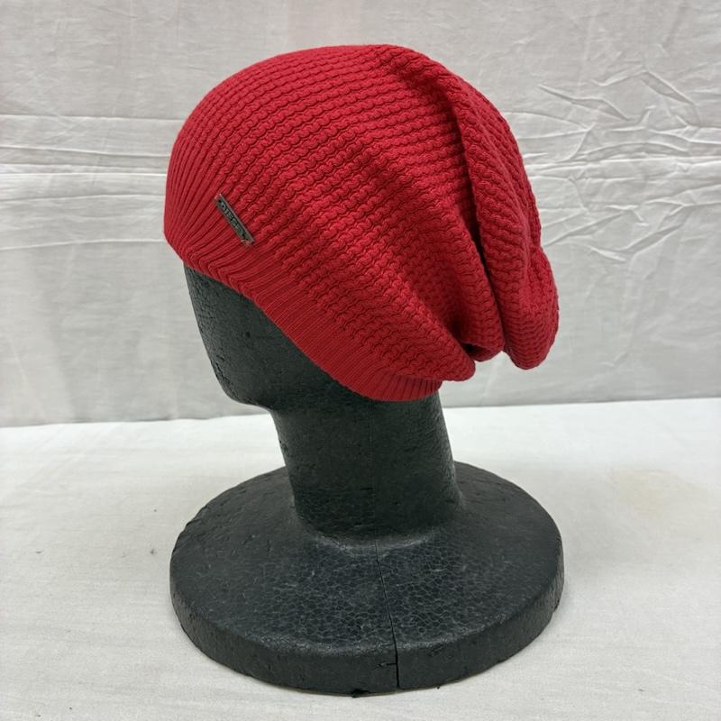 ディーゼル DIESEL 帽子 ニット帽 メタル ロゴ プレート コットン ビーニー ニット キャップ - メンズ USED 古着 中古 50160782