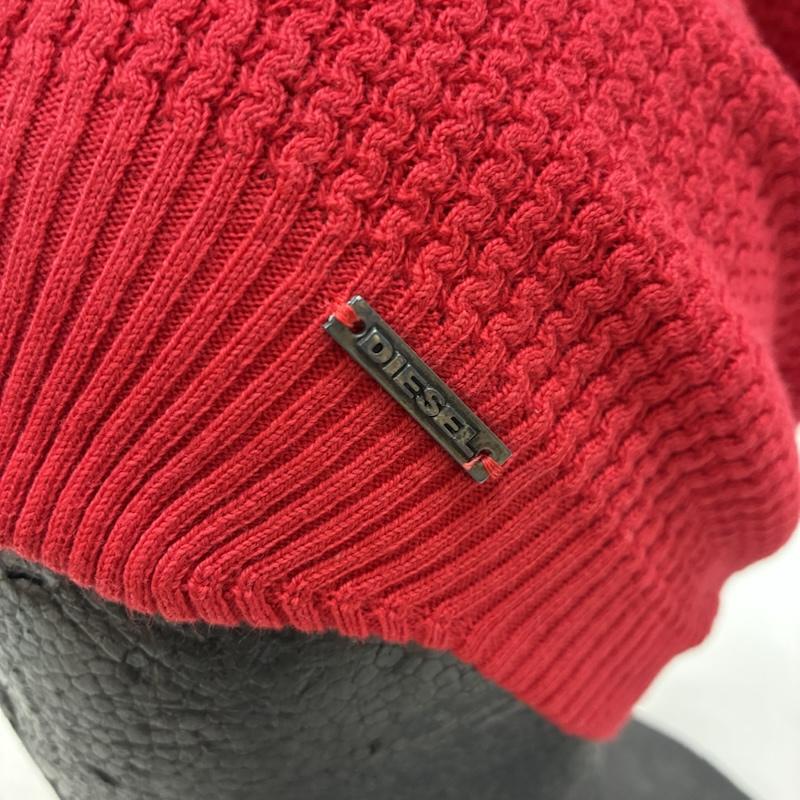 ディーゼル DIESEL 帽子 ニット帽 メタル ロゴ プレート コットン ビーニー ニット キャップ - メンズ USED 古着 中古 50160782