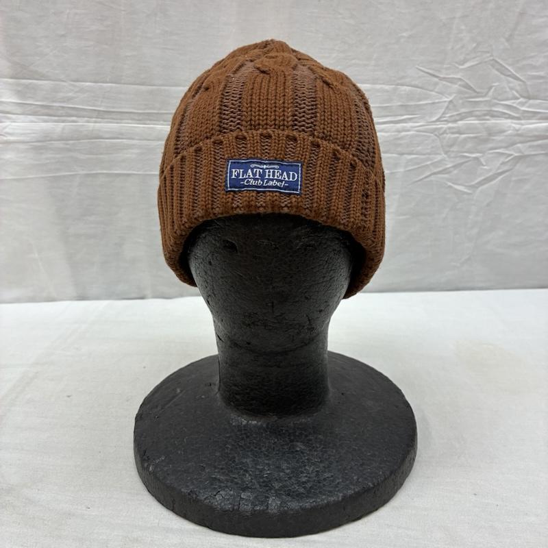 ザ・フラットヘッド The Flat Head 帽子 ニット帽 コットン ケーブル ニット ビーニー 折り返し - メンズ USED 古着 中古 50160784