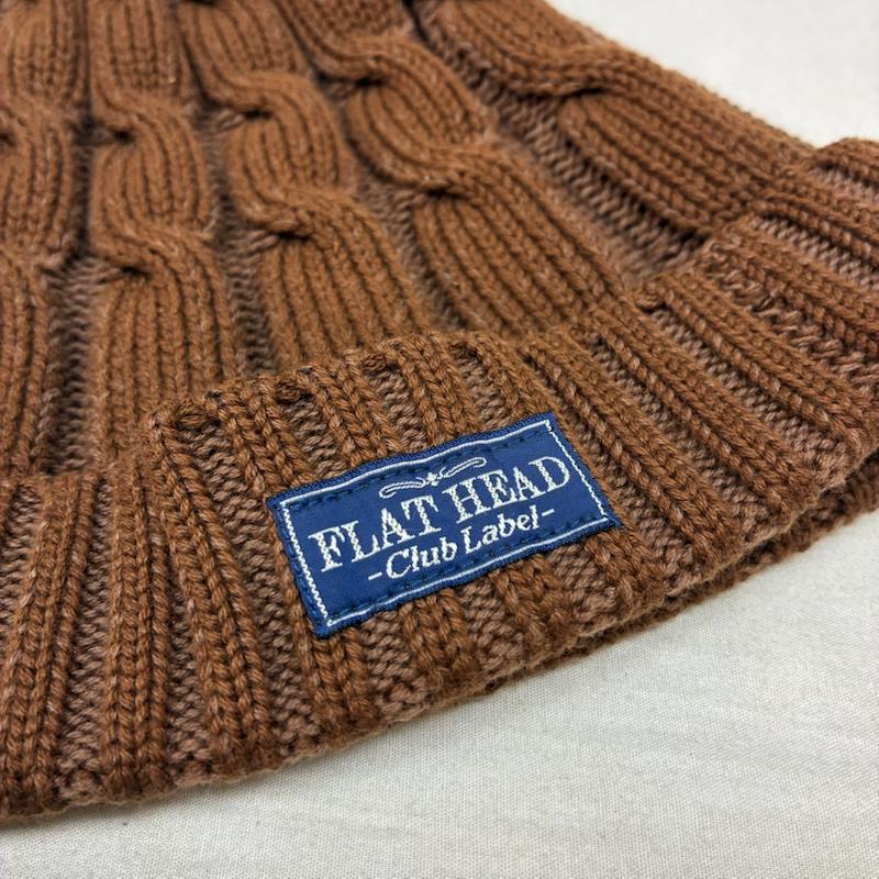 ザ・フラットヘッド The Flat Head 帽子 ニット帽 コットン ケーブル ニット ビーニー 折り返し - メンズ USED 古着 中古 50160784