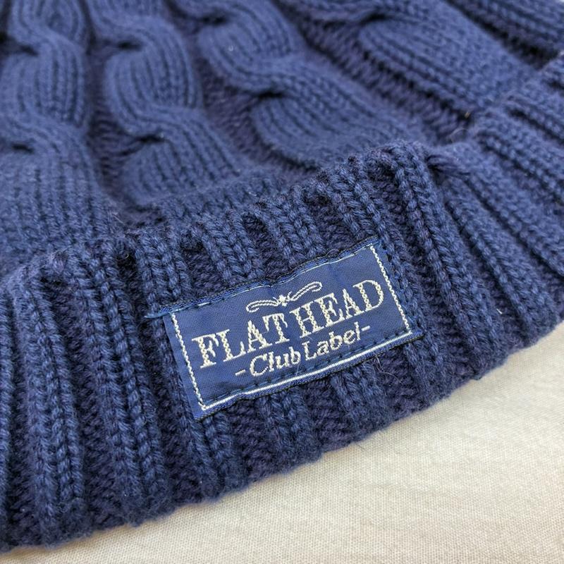 ザ・フラットヘッド The Flat Head 帽子 ニット帽 コットン ケーブル ニット ビーニー 折り返し - メンズ USED 古着 中古 50160785