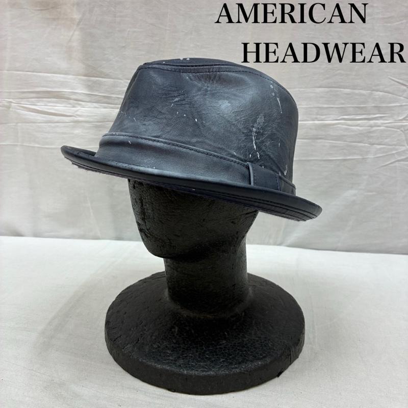 古着 USED 帽子 ハット AMERICAN HEADWEAR レザー ペンキ ダメージ加工 USA製 ハット - メンズ USED 古着 中古 50160788