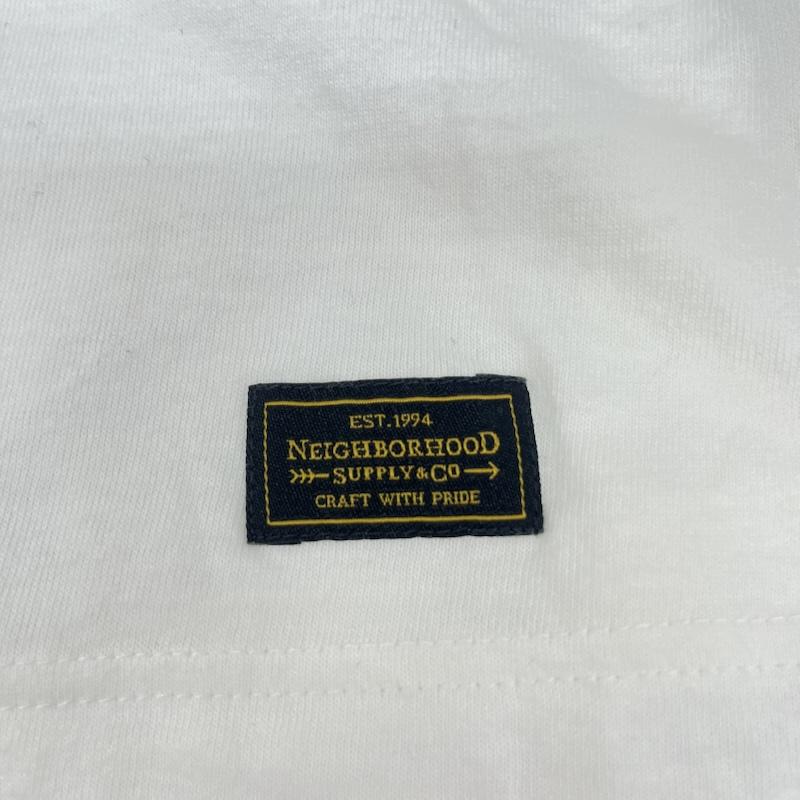 ネイバーフッド NEIGHBORHOOD Tシャツ 半袖 15ss 半袖 ロゴ Tシャツ ヘンリーネック ワンポイント グラフィック S ロゴ、文字 白 / ホワイト / white メンズ USED 古着 中古 50160791